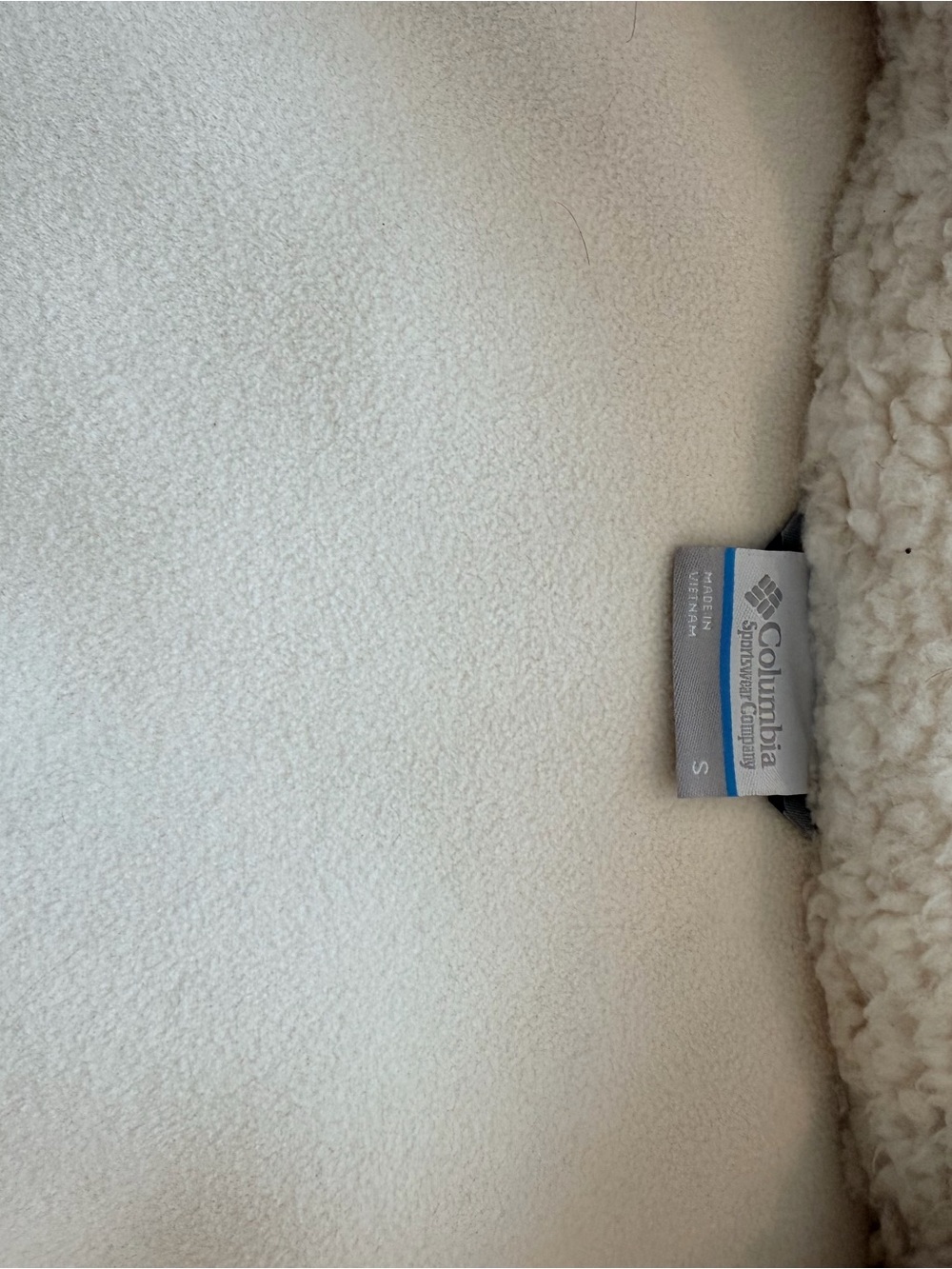 NWOT Columbia womans Cream Sherpa Fleece Jacket - Picture 4 of 7